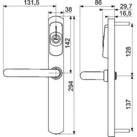 ISEO CAVERS Ensemble Béquille Sur Plaque ISEO Aries Inox Cylindre IP54 Argo Électronique - 00E11141252 3 ISEO CAVERS Ensemble Béquille Sur Plaque ISEO Aries Inox Cylindre IP54 Argo Électronique - 00E11141252 â Image 3