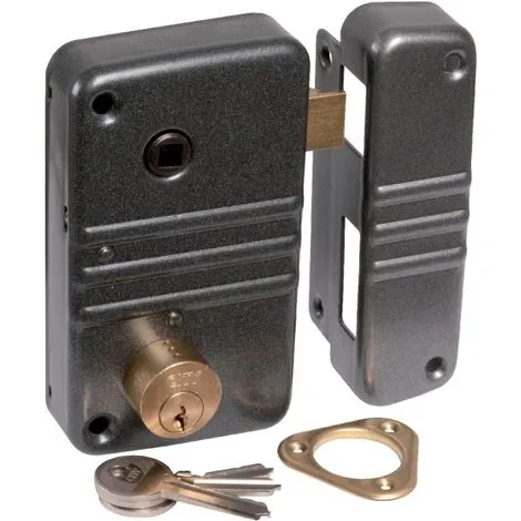 ISEO CAVERS Serrure En Applique Gris Anthracite Droite à Fouillot - Clé I - Axe à 45 Mm - City 5G - Iséo 1 ISEO CAVERS Serrure En Applique Gris Anthracite Droite à Fouillot - Clé I - Axe à 45 Mm - City 5G - Iséo