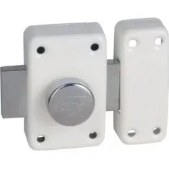 ISEO CAVERS Verrou City 25 à Bouton Pêne 110 Mm Varié Finition Blanc - ISÉO