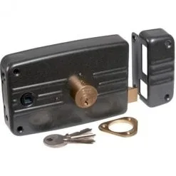 ISEO CAVERS Serrure En Applique Grise Droite à Fouillot - Clé I - Axe à 60 MmCity 5G - Iséo