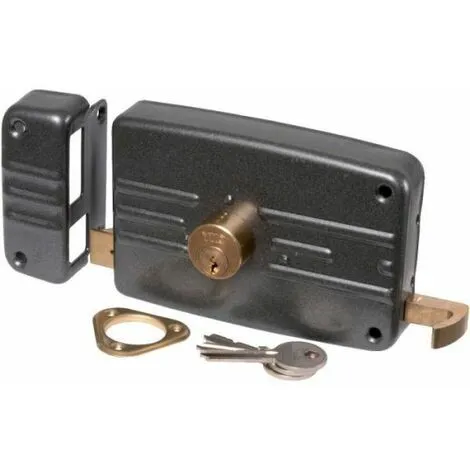 ISEO CAVERS Serrure En Applique Noire Gauche à Tirage - Clé I - Axe à 70 Mm - Série 5G - Iséo 1 ISEO CAVERS Serrure En Applique Noire Gauche à Tirage - Clé I - Axe à 70 Mm - Série 5G - Iséo