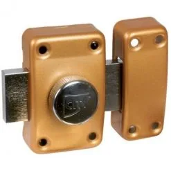 ISEO CAVERS Verrou à Bouton Bronze - Cylindre 45 Mm - Pêne 110 Mm - ISR6 - ISÉO