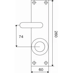 ISEO CAVERS Plaque De Porte Palière ISEO Pour Serrure Cavith - 9701967FCA