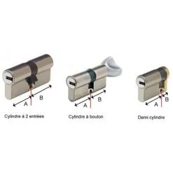 ISEO CAVERS Cylindre Européen à Bouton CITY ISEO Finition: Laiton 30x30mm 30x30mm CG13141V