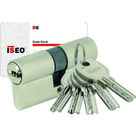 ISEO CAVERS Cylindre Double IS-R6 Iseo - 5 Clés - Sur Numéro AGL009726 - 30x45 - Laiton Nickelé 1 ISEO CAVERS Cylindre Double IS-R6 Iseo - 5 Clés - Sur Numéro AGL009726 - 30x45 - Laiton Nickelé