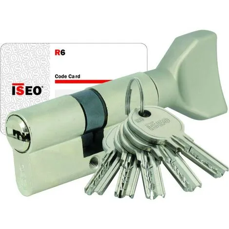 ISEO CAVERS Cylindre à Bouton IS-R6 Iseo - 5 Clés Réversibles - Sur Numéro AGL009726 - 30x40B - Laiton Nickelé 1 ISEO CAVERS Cylindre à Bouton IS-R6 Iseo - 5 Clés Réversibles - Sur Numéro AGL009726 - 30x40B - Laiton Nickelé