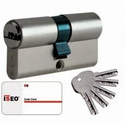 ISEO CAVERS Cylindre Cavers ISEO City ISR6 - 2 Entrées De Clé - Même Variure V9 AGL004302 - Nickelé - 30 X 80 Mm