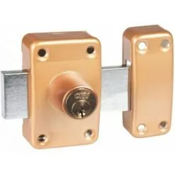 ISEO CAVERS Verrou à Cylindre Double Bronze Or S'entrouvrant N° KCF5504 - City 26 - Iséo