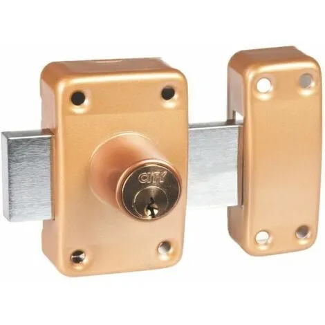 ISEO CAVERS Verrou à Cylindre Double Bronze Or S'entrouvrant N° KCF5504 - City 26 - Iséo 1 ISEO CAVERS Verrou à Cylindre Double Bronze Or S'entrouvrant N° KCF5504 - City 26 - Iséo