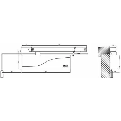 ISEO CAVERS Fermeporte Modèle IS 65 - Noir 2 ISEO CAVERS Fermeporte Modèle IS 65 - Noir – Image 2