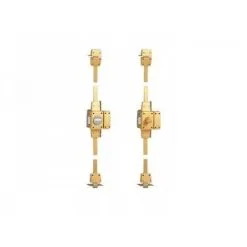 ISEO CAVERS 15100455HB3 Verrou 3 Points à Bouton - Cylindre 45 Mm - Gauche