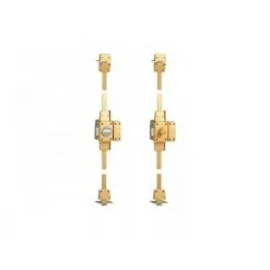 ISEO CAVERS Verrou 3 Points à Bouton - Cylindre 65 Mm - Droite - 15100651HB3