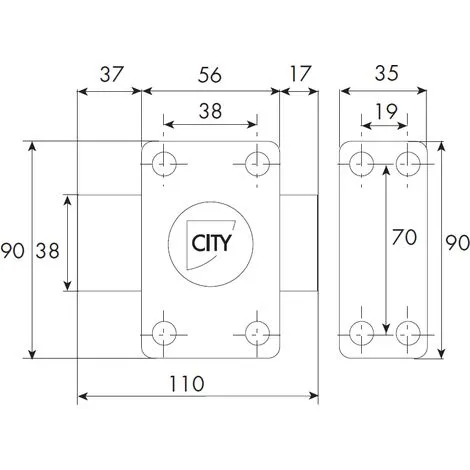 ISEO CAVERS Verrou ISEO City 25 à Bouton - Cylindre 30 Mm - Sur Variure NV 04 - 10020302V04 2 ISEO CAVERS Verrou ISEO City 25 à Bouton - Cylindre 30 Mm - Sur Variure NV 04 - 10020302V04 â Image 2