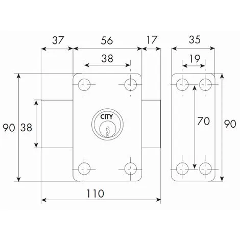 ISEO CAVERS Verrou ISEO City 26 Double Cylindre - Cylindre 60 Mm - Sur Variure MV 03 - 10022602V03 2 ISEO CAVERS Verrou ISEO City 26 Double Cylindre - Cylindre 60 Mm - Sur Variure MV 03 - 10022602V03 – Image 2